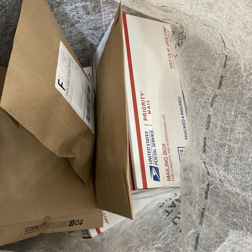 packages in a mail bag