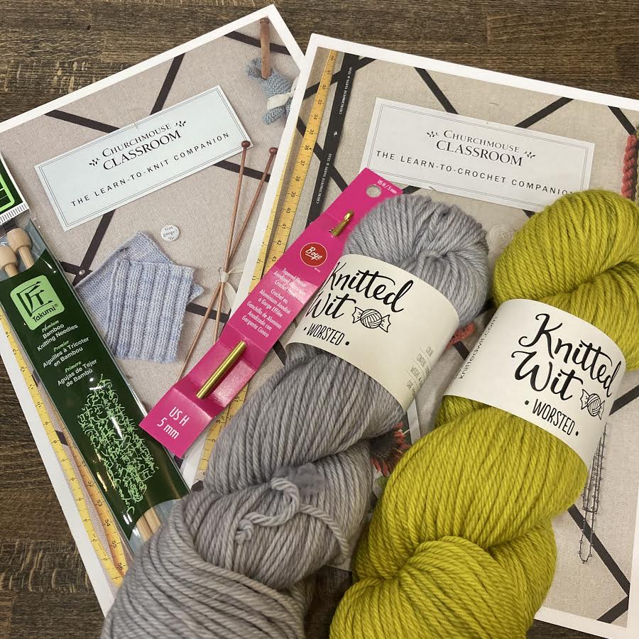 learn to knit and crochet kits