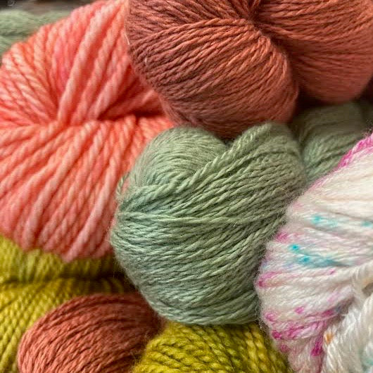 close up of soft yarn