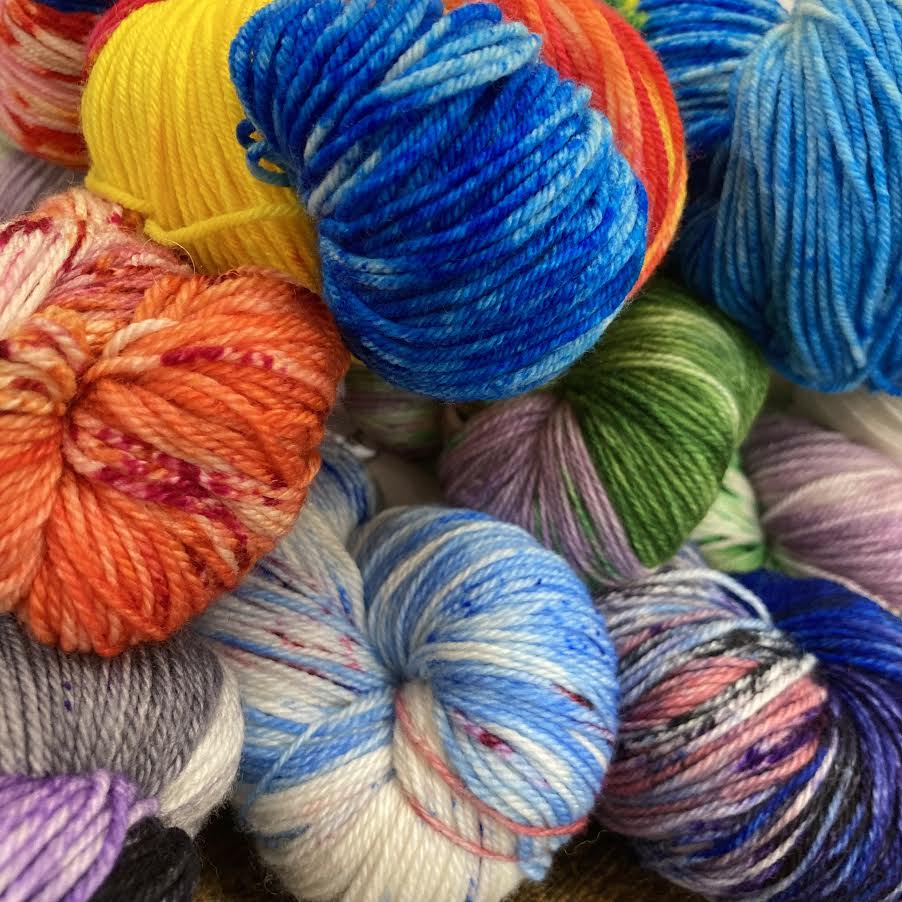 pride color yarn from knitted wit and fully spun