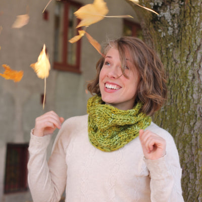 K12tog November Project - Falling Leaves Cowl and Scarf