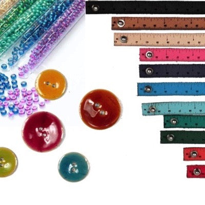 beads, buttons and wrist rulers