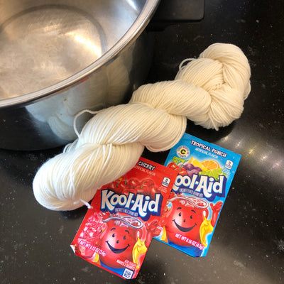 We Tried It! Kool-Aid Dyeing Yarn Edition