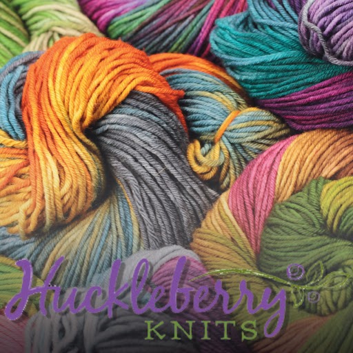skeins of huckleberry knits yarn