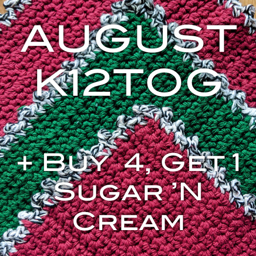 buy 4, get one free sugar n cream yarn