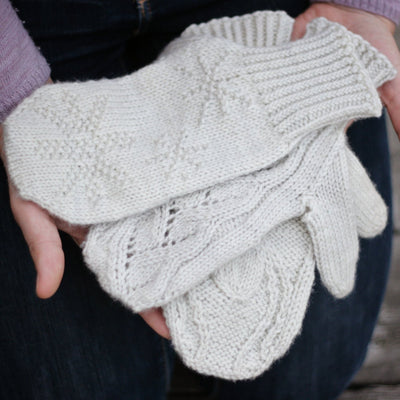 Autumnal Mitts Trio pattern - by Emily Williams | Twisted